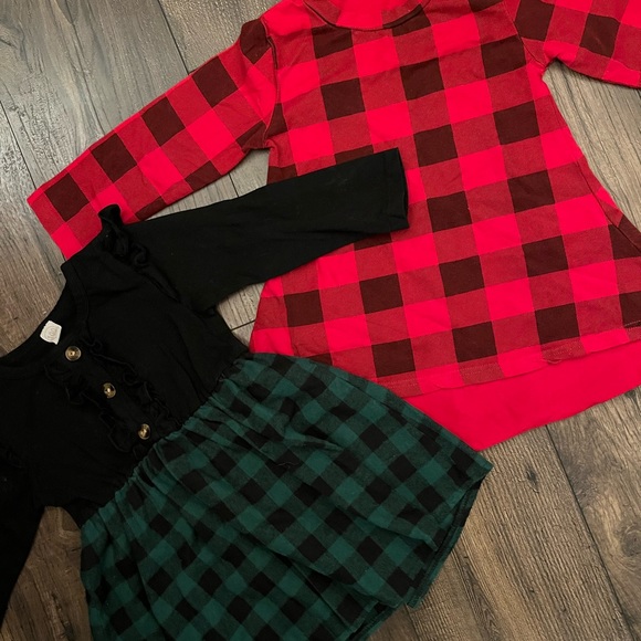 Girls Buffalo Plaid Dresses - Picture 3 of 4